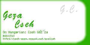 geza cseh business card